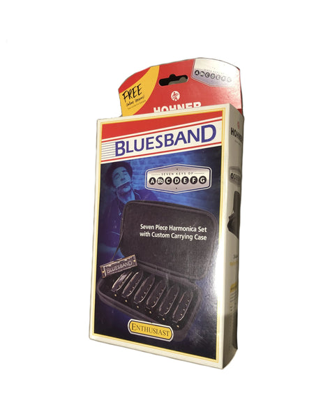 Hohner BluesBand Set of Seven Harmonicas 7 keys with Custom case