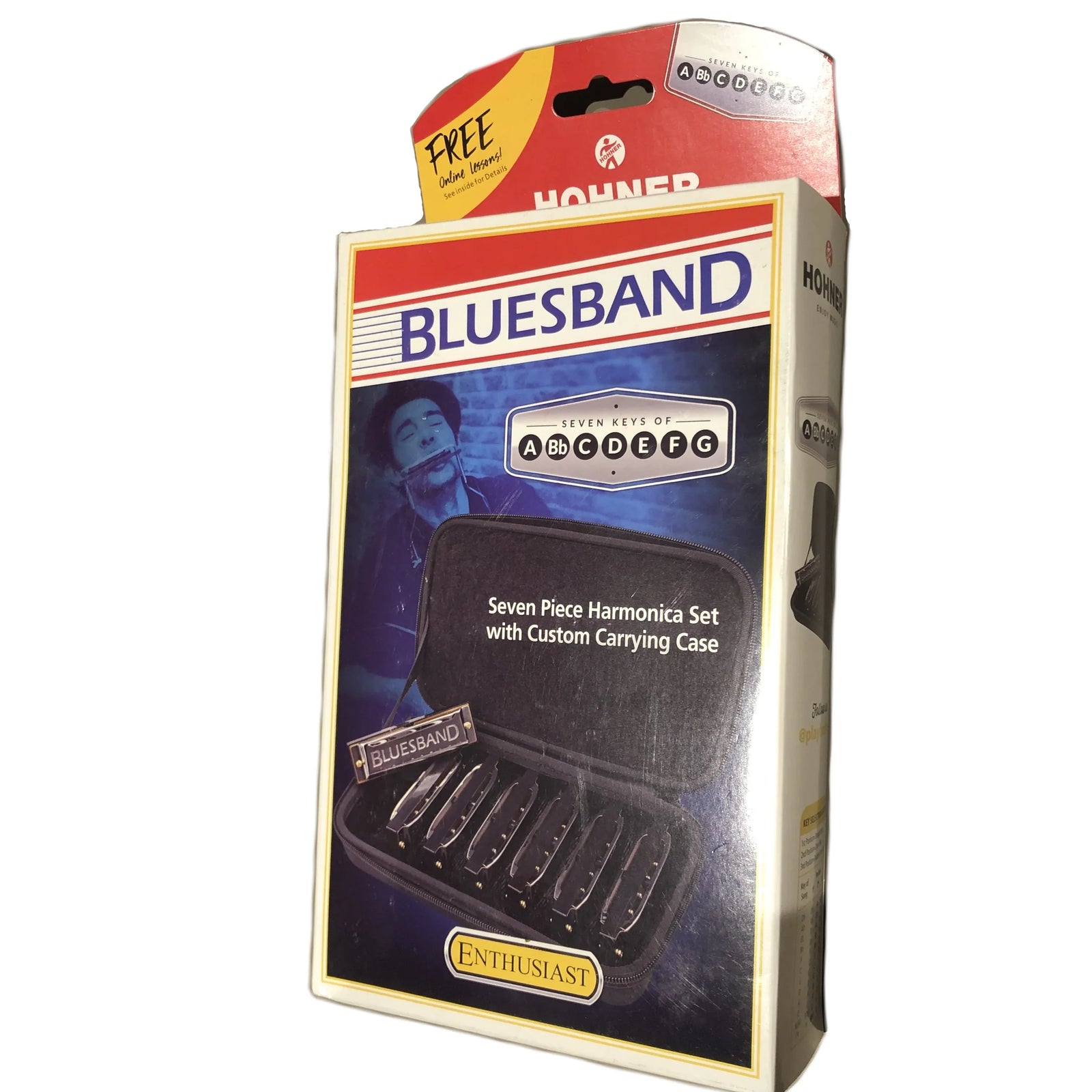 Hohner BluesBand Set of Seven Harmonicas 7 keys with Custom case