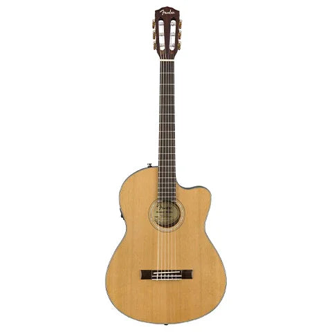 Fender CN-140SCE Nylon Thinline, Walnut Fingerboard, Natural w/Case